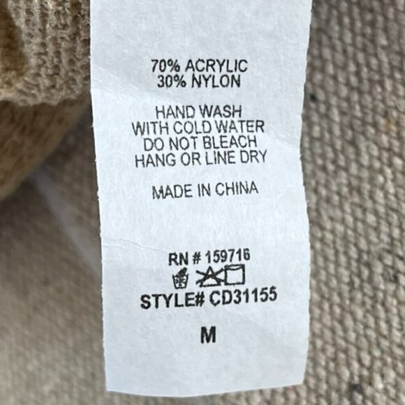 Chrysanthemum Woman's Beige Wrap Belted Knit Midi Dress Sz Med - Picture 8 of 8